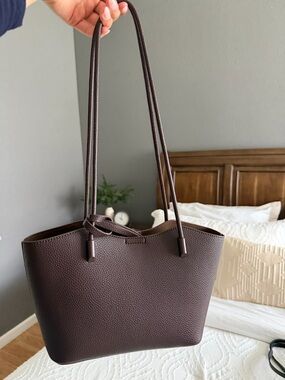 Antik Kraft Dark Brown Pebbled Leather Tote